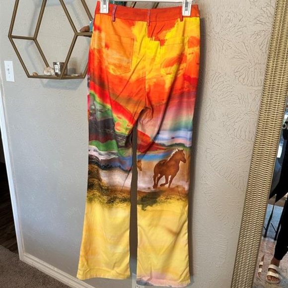 Elsie and Fred Rawhide Bootcut Cowboy Print Trouser - Picture 6 of 6